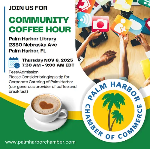 Palm Harbor Chamber Community Coffee Hour at the Palm Harbor Library - November 2025